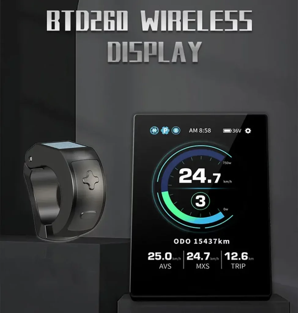 BTB140 Electric Bike Controller Big Screen Display Wireless Button