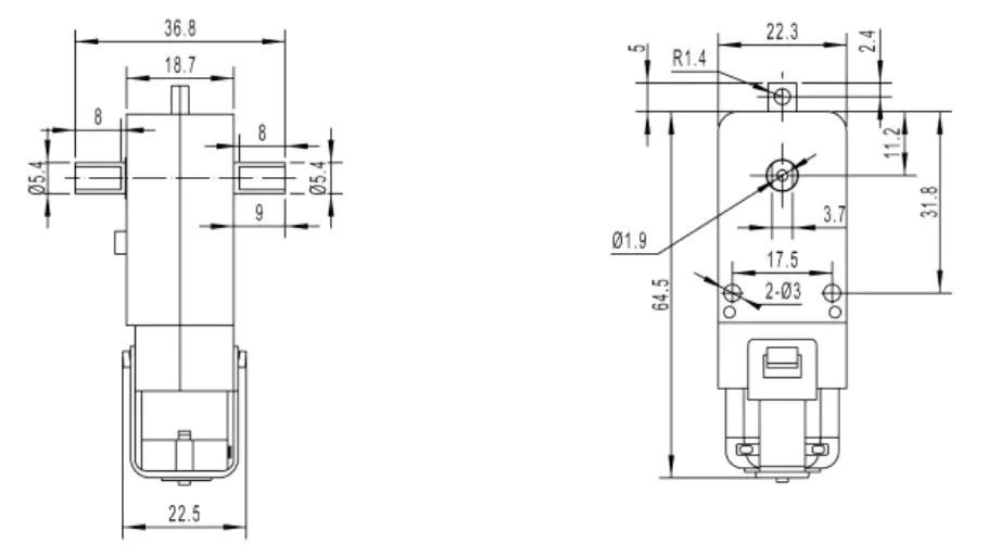 China Supplier Mini DC Motor TGP01D-A130 Plastic Gearbox Plus A130