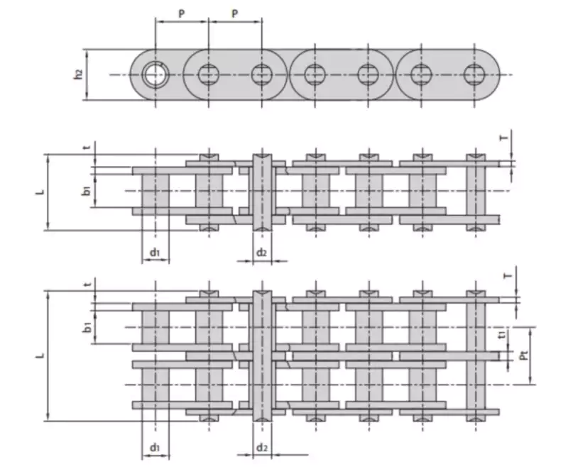 Automotive Bush Chains For Engine Timing 05CT 06D C35F2-2