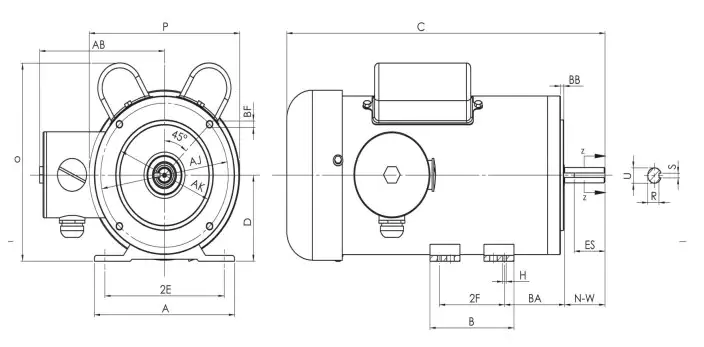 NEMA Stainless Steel Stepper Motor With Double Capacitor
