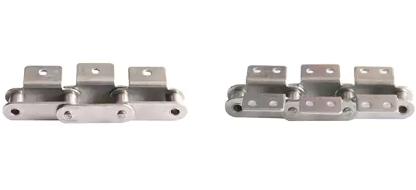 Stainless Steel Double Pitch Conveyor Chain With Attachments