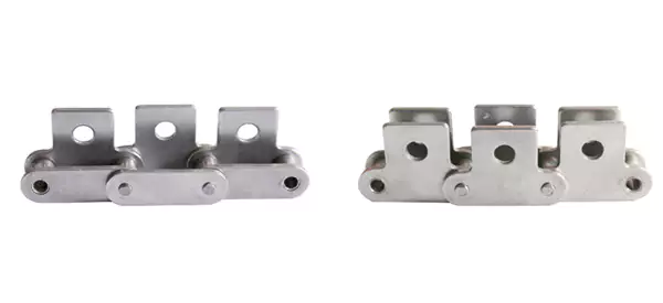 Stainless Steel Double Pitch Conveyor Chain With Attachments