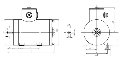 IEC Stainless Steel Motor B3 Foot Mounted-TENV