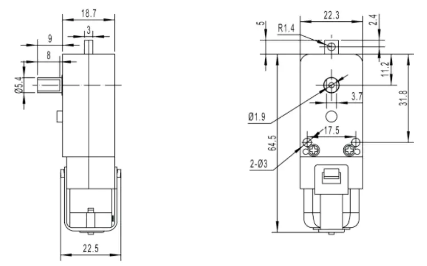 Plastic Gearbox Mini Geared Motor TGP01S-A130