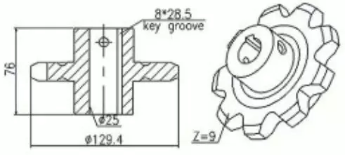 1317192C1 Sprocket for Case-IH Combine Grain Handling Parts