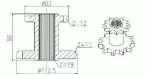 AH101340 Drive Sprocket For John Deere Row Crop Heads
