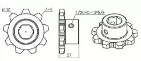 80417785 Chain sprocket For New Holland Combine Harvest