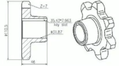 144031A1/87740180 Sprocket For Case-IH Combine Grain Handling Parts