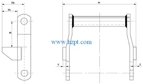 Narrow Series Offset Sidebar Welded Chain and Attachment