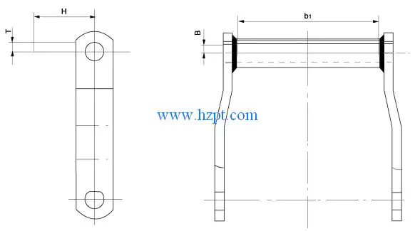 Narrow Series Offset Sidebar Welded Chain and Attachment