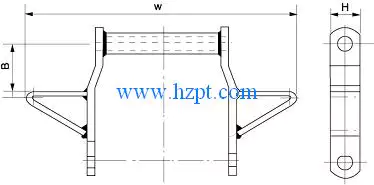 Narrow Series Offset Sidebar Welded Chain and Attachment