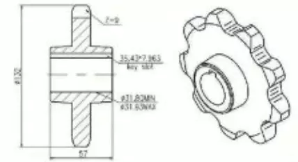 80417785 Chain sprocket For New Holland Combine Harvest