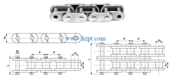 Heavy Duty Straight Sidebar Roller Chain