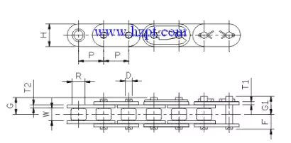 Straight Link Plate Chain 40F 50F 60F 80F 100F