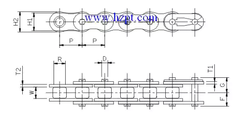 ISO "B"  Heavy Duty Chain 08BH 10BH 12BH