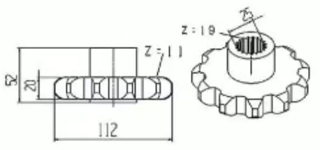 AH101339 Gathering Chain Drive Sprocket For John Deere Corn Head