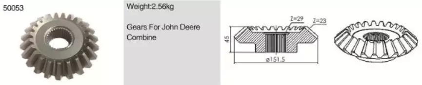 Bevel Gears For John Deere Combine