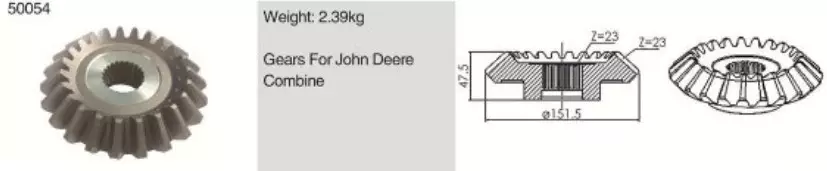 Bevel Gears For John Deere Combine