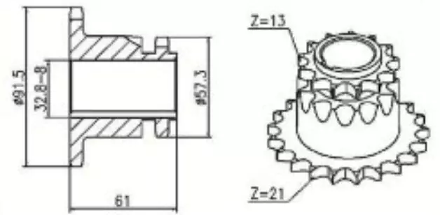Double Sprocket for John Deere Combine