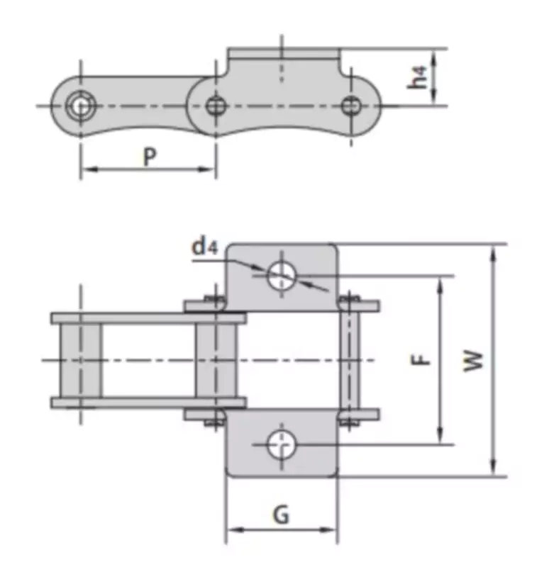 LV40K1 Special Agricultural Chains With K1 Attachments