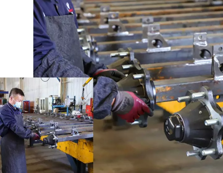 Trailer Axle Parts Straight Spindle Round Tube