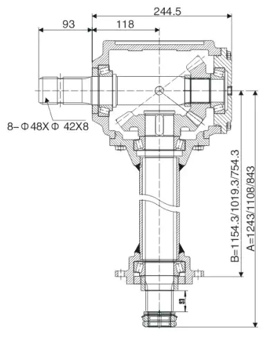 EP20100.131.00 Rotary Tiller Cultivator Gearbox for Agricultural