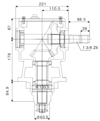 Agricultural Lawn Mower Gearbox RDF-55
