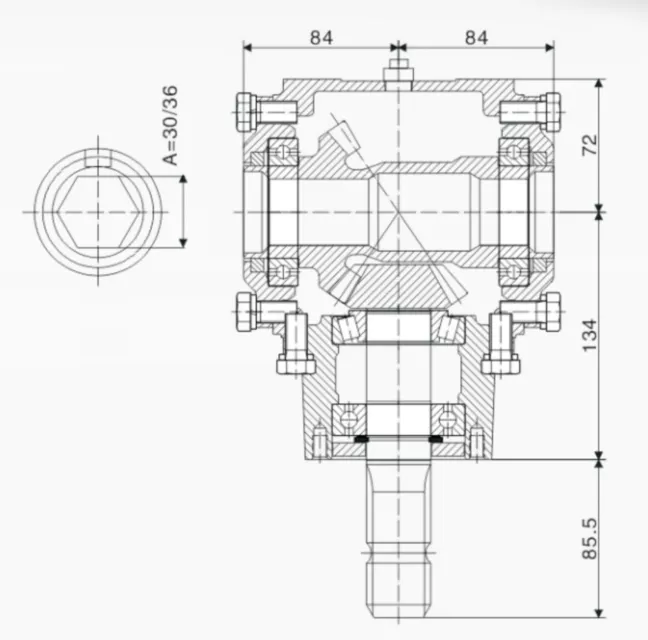RDF-9.259 Lawn Mower Gearbox for Lawn Mower 1.46:1