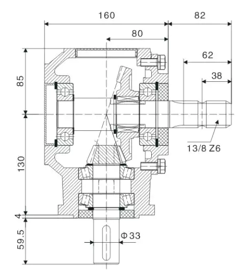 RDF-9.310 Rotary Tiller Cultivator Gearbox for Agricultural