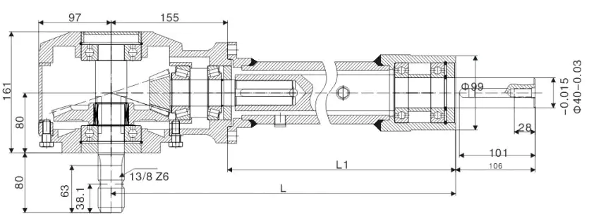 RDF-9.311-JCG Rotary Tiller Cultivator Gearbox for Agricultural