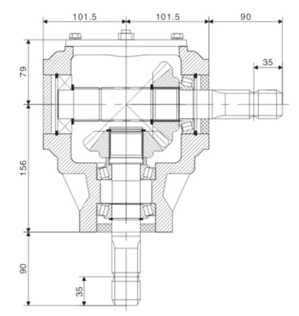 RDF-BGB9 Lawn Mower Gearbox For Agricultural Lawn Mower