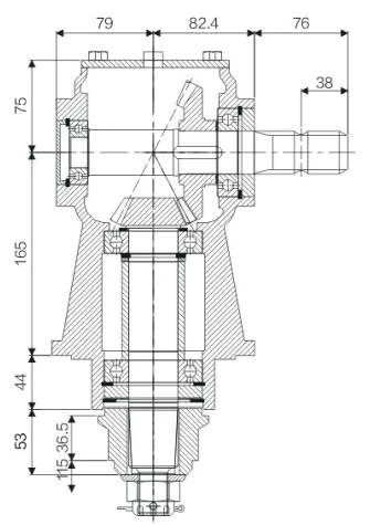 Agricultural Lawnmower Gearbox RDF-LF205