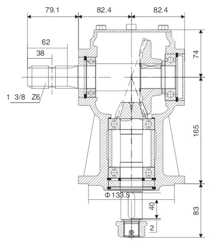 Agricultural Lawn Mower Gearbox RDF-LF211
