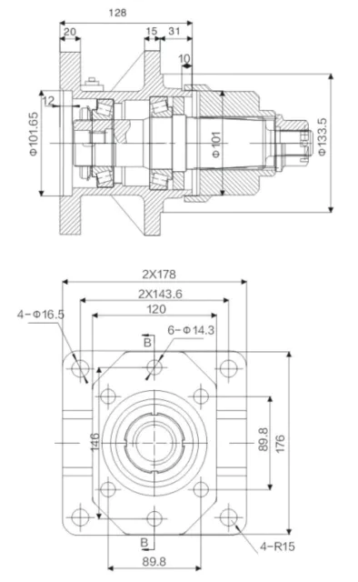 Hydraulic Drive Spindle RDF-MDH-40 for Gearbox