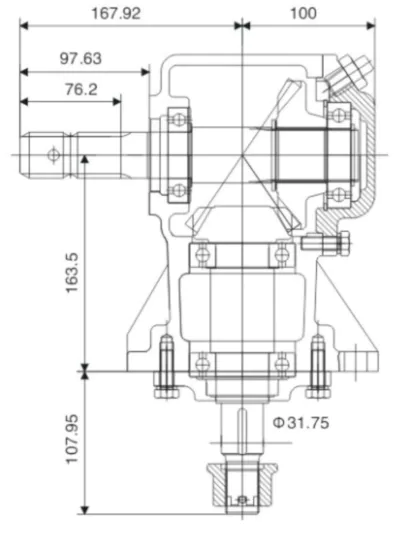 Agricultural Lawn Mower Gearbox RDF-RC30-193
