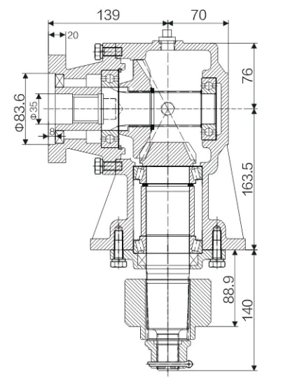 Agricultural Lawn Mower Gearbox RDF-RC51