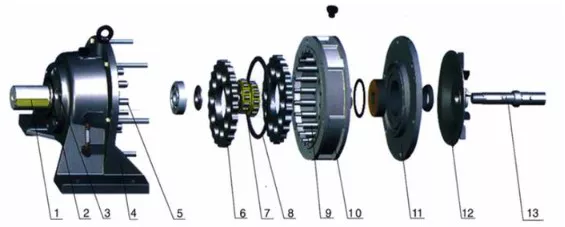 BLD XLD Series Cycloidal Gearbox Single Stage Flange-mounted with Motor