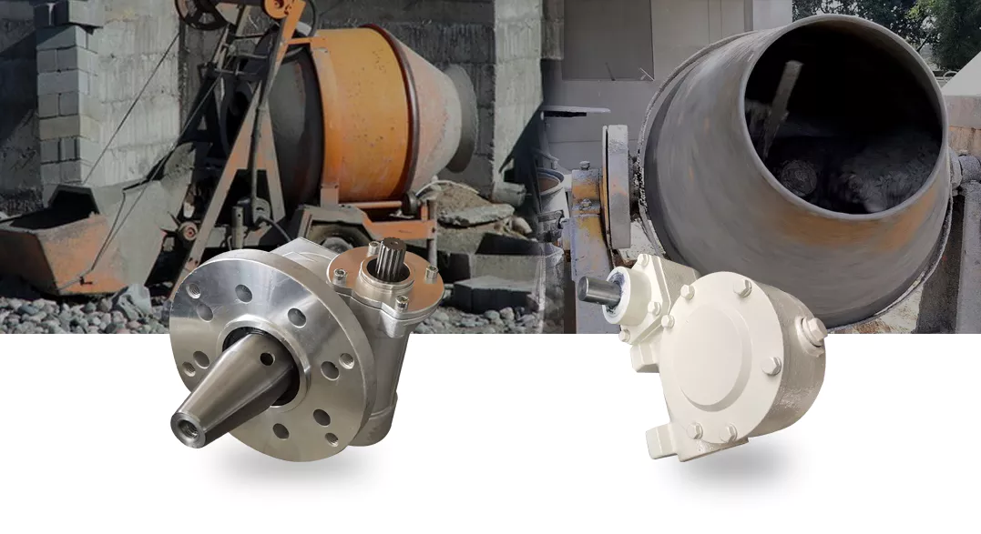 Concrete Mixing Gearbox Reducer For Cement Mixer With Bullet Head Shape Output