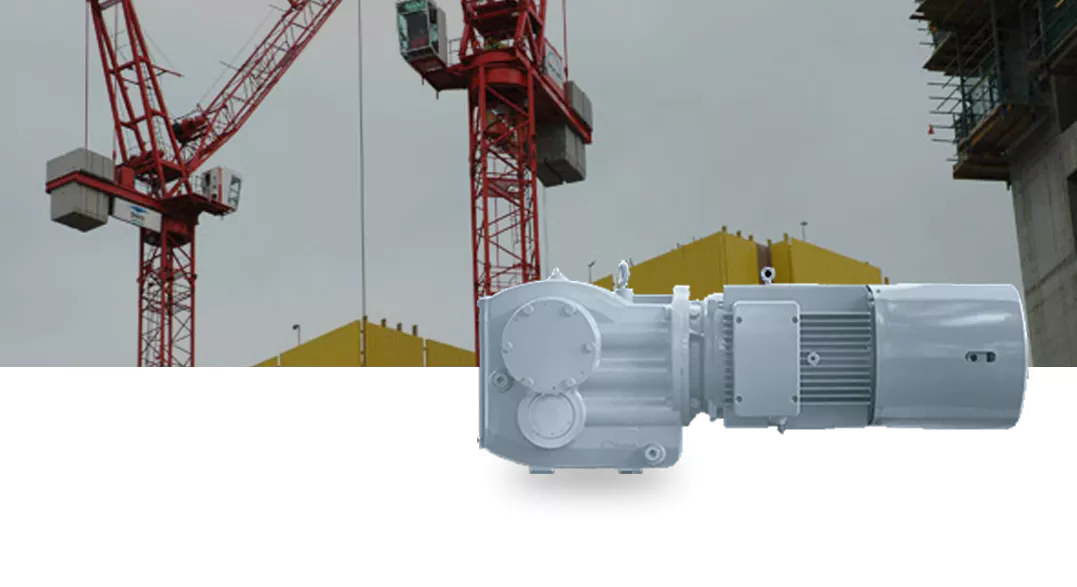 Bevel Geared Motor Gearbox for Construction Lift Elevator with Frequency Brake Motor