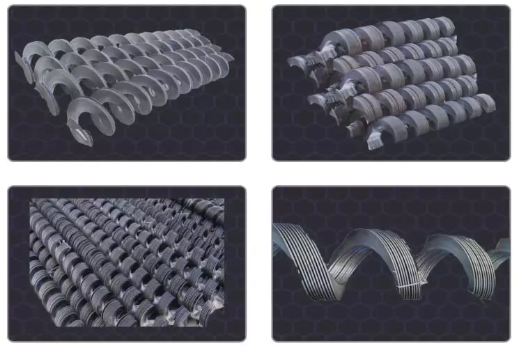 Continuous Screw Flight Rolling Spiral Blade Auger Knife