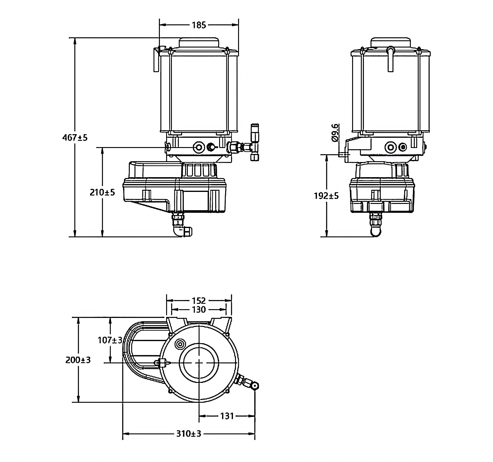 RDF-EALP-G Series Grease Electric Drive Piston Pumps Lubrication Pump for CLAAS LEXION 780 - 770 Replacement of BEKA EP/RDF-1