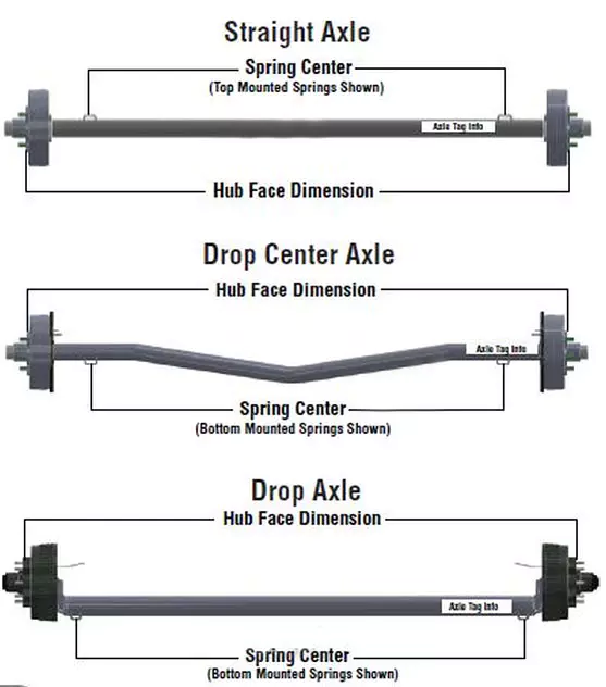 Idler Trailer Axle Shaft Spring Axles 6000lbs With 6 Lug Hub Drum