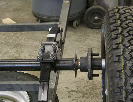 Trailer Parts 4 Bolts Trailer Half Axle Hub With Spindle