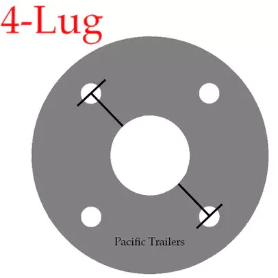 Trailer Parts 5 Lug Trailer Half Axle Hub With Spindle