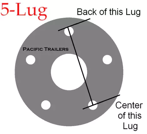 Trailer Parts 5 Lug Trailer Half Axle Hub With Spindle