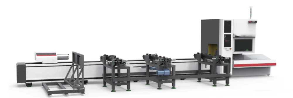 Semi automatic loading two chucks tube laser cutting machine M2