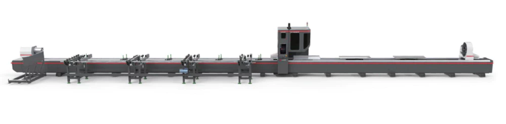 Extra long three chucks pipe cutting machine FLT-12035EPT
