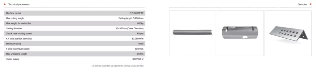 Horizontal structure three chucks heavy duty pipe cutting machine FLT-9035EPT
