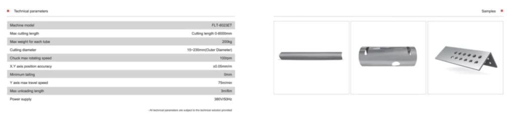 Horizontal structure three chucks heavy duty pipe cutting machine FLT-6023EPT