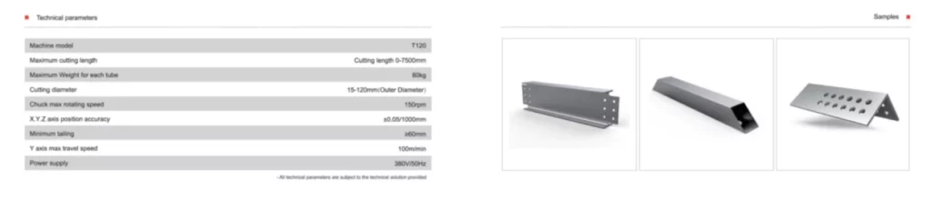 Fiber laser pipe cutting machine T120